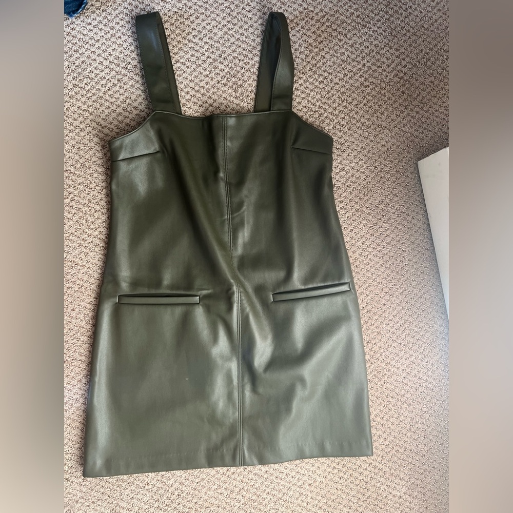 Abercrombie Vegan Leather Shift Mini Dress